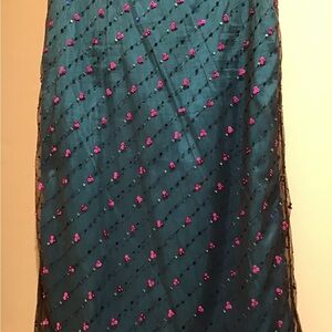Holiday skirt below knee multicolored